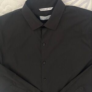 Contemporary Black Men's Button Down Shirt